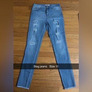 Tag Women's Distressed Blue Skinny Jeans